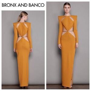 BRONX & BANCO Amara Maxi Dress in Mustard